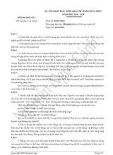 Đề thi thử chọn học sinh giỏi cấp tỉnh môn Sinh học Lớp 12 THPT - Đề số 1 - Nguyễn Ngọc Cảnh